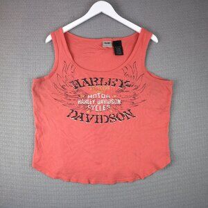 Harley Davidson Ribbed Graphic Logo Womens Tank Top XL